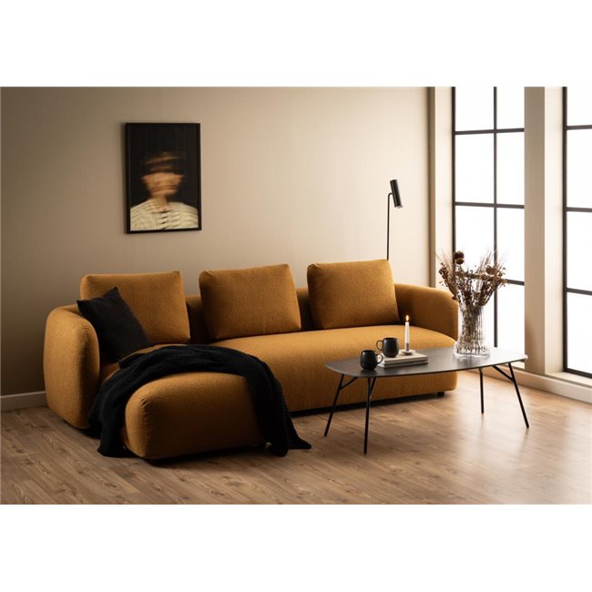 Aracas Coffee Table – Black Steel & Ceramic, 120×60×41 cm