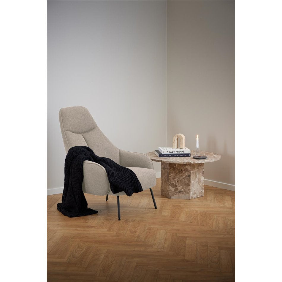 Armchair Atekso, beige, H98x73x92cm, seat height 40cm