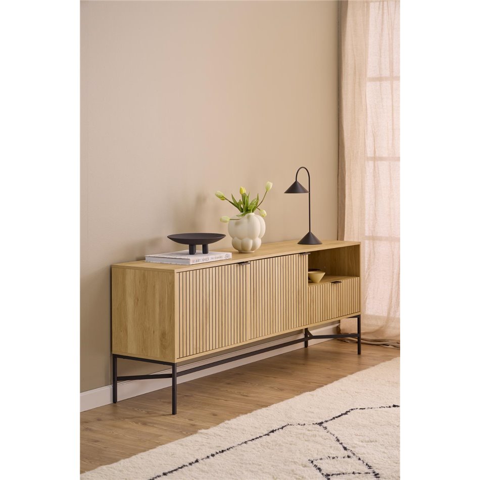 Sideboard Aipur, natural color, H70x180x40cm