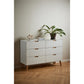 Chest of drawers Alovell, white, H90x135x40cm