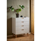 Chest of drawers Alovell, white, H100x80x40cm
