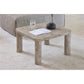 Acolano Coffee Table – Grey Marble-Look MDF, 60×60×36 cm