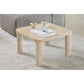 Acolano Coffee Table – Beige Marble-Look MDF, 60×60×36 cm