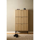 Shoe cabinet Albany, natural color, H140x72x25cm