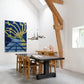 85 LED Suspension Lamp in Black Metal Frame with Brass Shades
