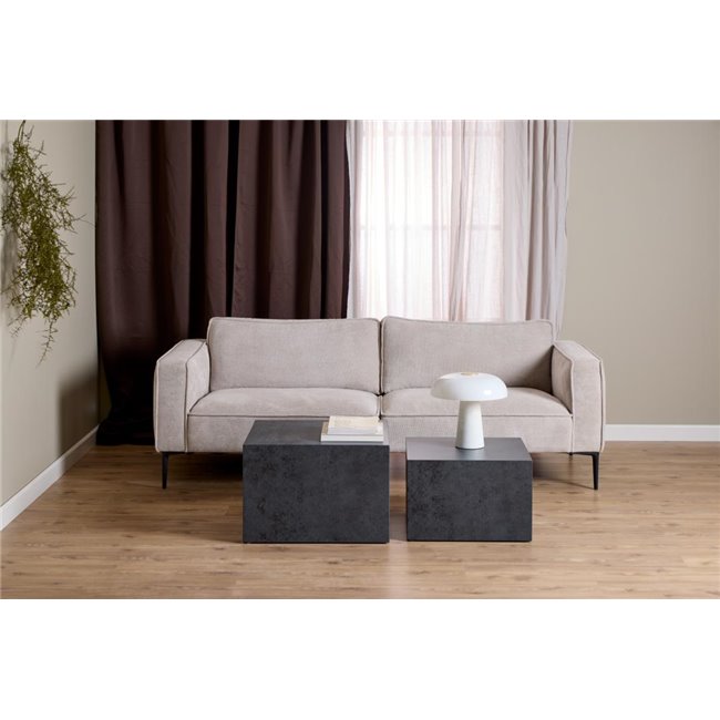 Aice Coffee Table Set – Brown Marble Look, MDF, H40x58x58cm