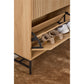 Shoe cabinet Albany, natural color, H140x99x35cm