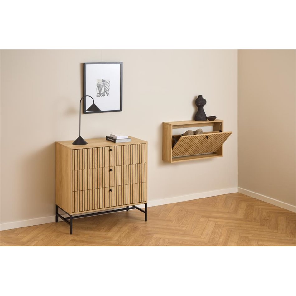 Shoe cabinet Albany, natural color, H43x72x17cm