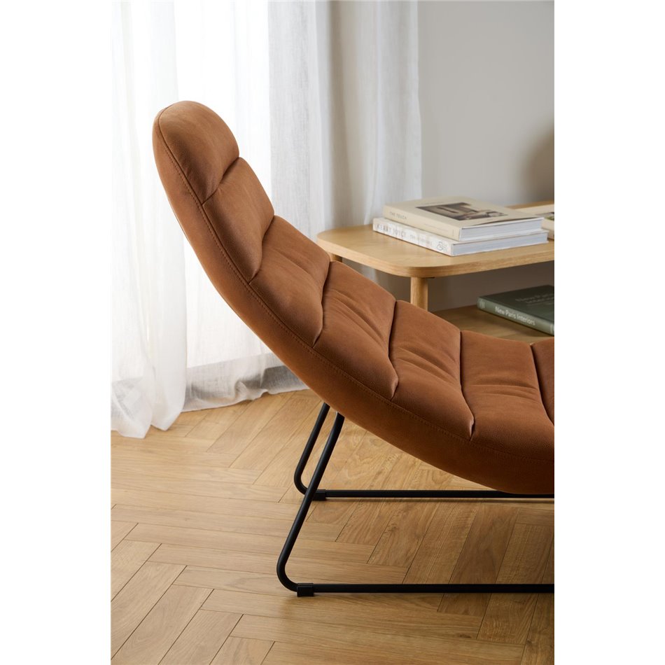 Sessel Ahaplin, braun, H 86 x 63 x 156 cm, Sitzhöhe 40 cm