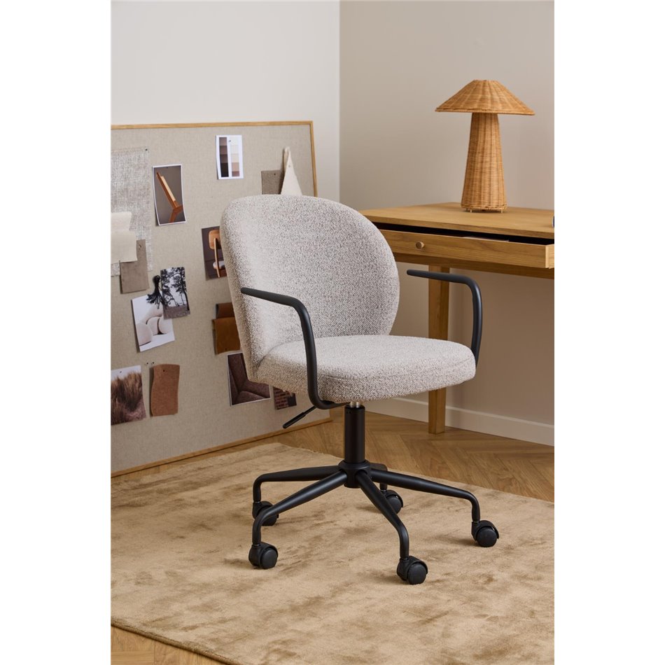 Ergonomic Office Chair Atricia – Beige, Adjustable Height & Armrests, 93.5×59×50 cm