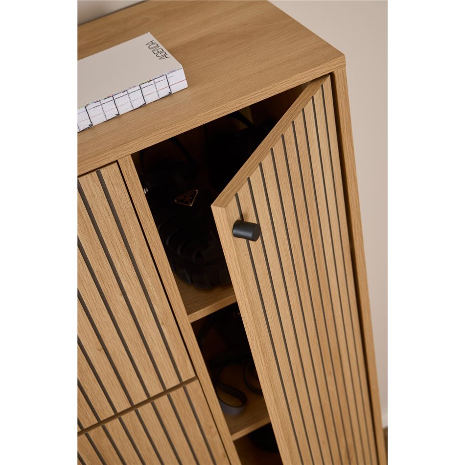 Shoe cabinet Albany, natural color, H140x99x35cm