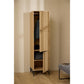 Wardrobe Albany, natural color, H200x51x60cm