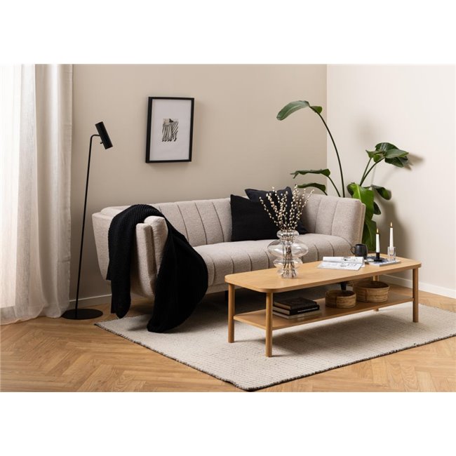 Acbanbury Coffee Table – Natural MDF & Oak, 150×50×42 cm