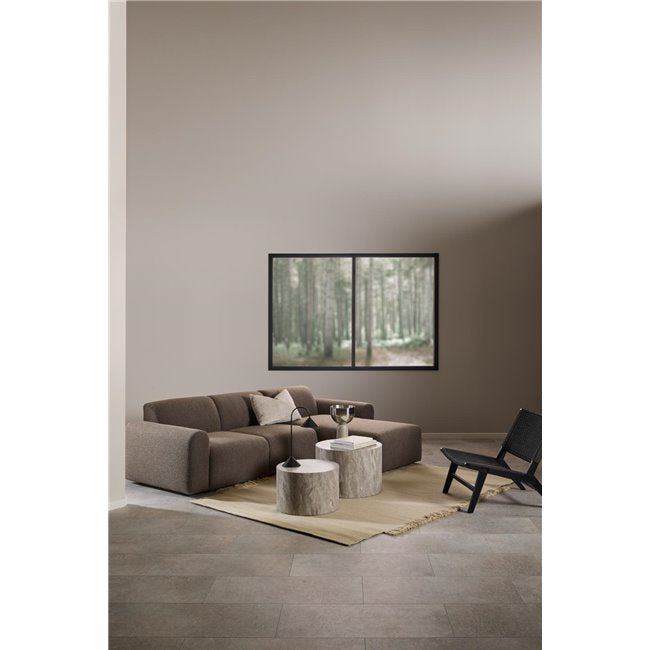 Aice Coffee Table Set – Grey Marble Look, MDF, 58×58×40 cm