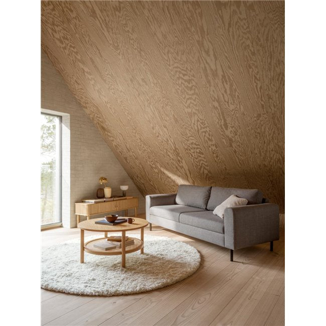 Angley TV Table – Natural MDF, Oak Veneer & Oak Wood, 140×40×45 cm