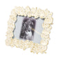 Photo frame Flower, white/gold color, 13x18cm