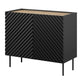 Sideboard Handa, black, chipboard, H85x98x45cm