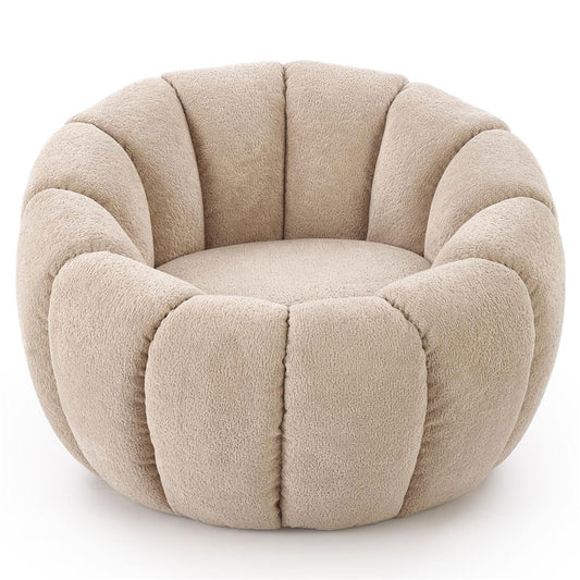 Armchair Haspar, beige, steel/polyester, H60x90x95cm, seat height 38cm