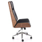 Executive Office Chair Hebstero – Walnut & Black Eco Leather, Adjustable Height, 114–122×65×60 cm