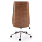 Chefsessel Hebstero – Walnuss &amp; beiges Kunstleder, höhenverstellbar, 114–122 × 65 × 60 cm
