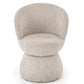 Armchair Hamen K581, rotatable 360 degrees, beige, steel/polyester, H82x63x62cm, seat height 48cm