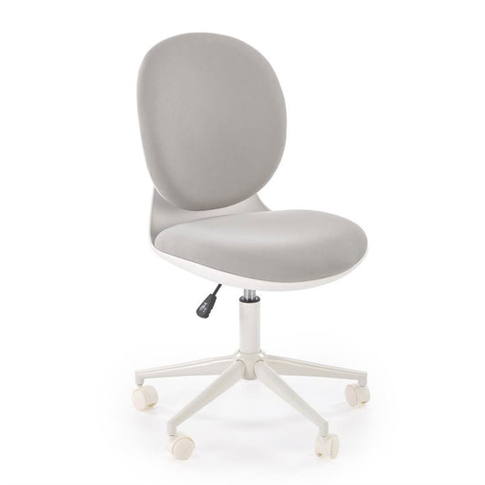 Horion Adjustable Office Chair – White and Grey Fabric, Lightweight Modern Design