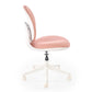 Horion Adjustable Office Chair – White and Pink Fabric, Modern Lightweight Design