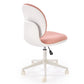 Horion Adjustable Office Chair – White and Pink Fabric, Modern Lightweight Design