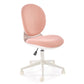 Horion Adjustable Office Chair – White and Pink Fabric, Modern Lightweight Design