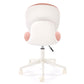 Horion Adjustable Office Chair – White and Pink Fabric, Modern Lightweight Design