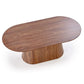 Hisela Coffee Table – Walnut MDF, 120×60×46 cm