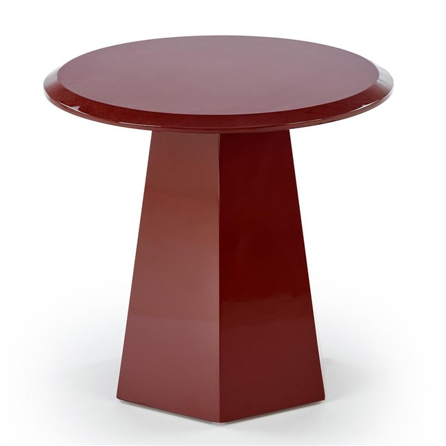 Hoca Coffee Table – Dark Red MDF, Ø50×47 cm