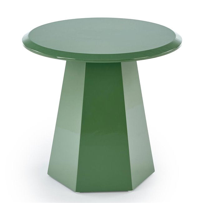 Hoca Coffee Table – Green MDF, Ø50×47 cm
