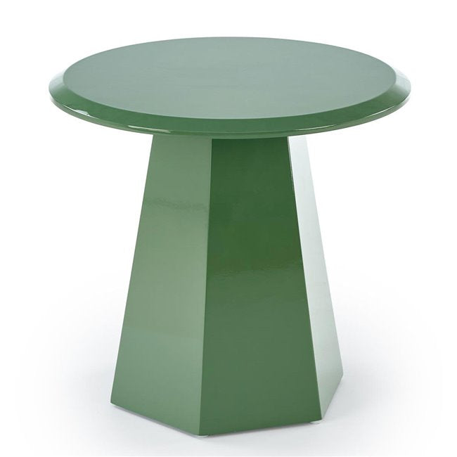 Hoca Coffee Table – Green MDF, Ø50×47 cm