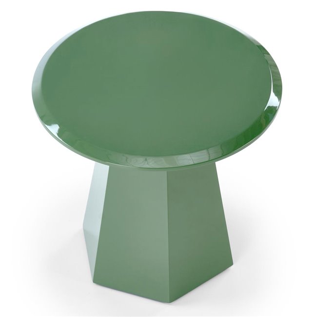 Hoca Coffee Table – Green MDF, Ø50×47 cm