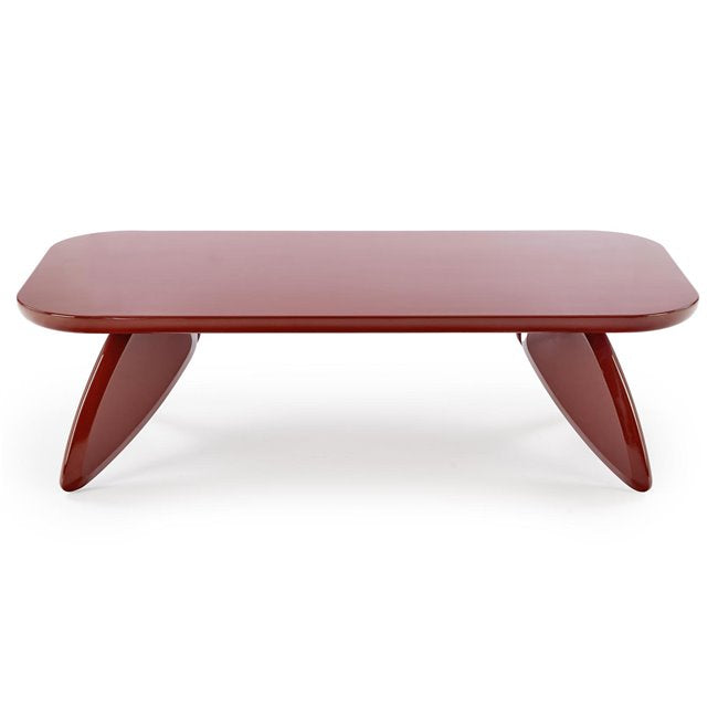 Horaya Coffee Table – Dark Red MDF, 120×60×36 cm