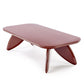Horaya Coffee Table – Dark Red MDF, 120×60×36 cm