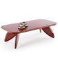 Horaya Coffee Table – Dark Red MDF, 120×60×36 cm