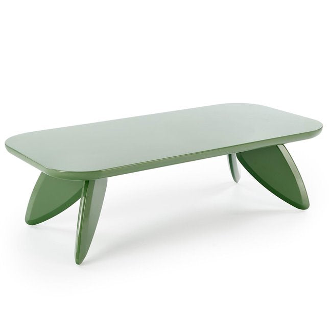 Horaya Coffee Table – Light Green MDF, 120×60×36 cm