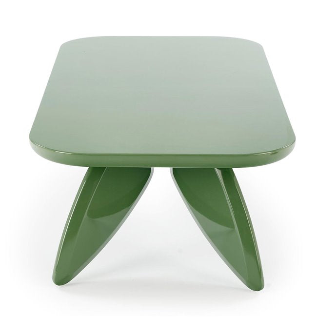 Horaya Coffee Table – Light Green MDF, 120×60×36 cm
