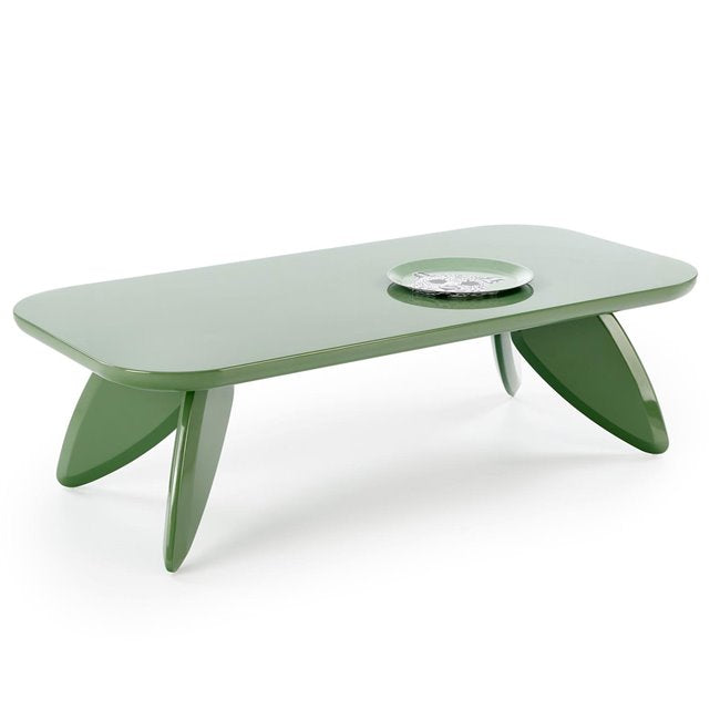 Horaya Coffee Table – Light Green MDF, 120×60×36 cm