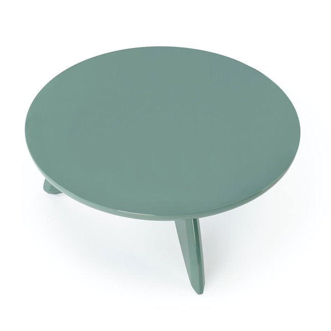 Horaya Coffee Table – Blue MDF, Ø80×36 cm