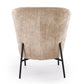 Armchair Hezar, beige, steel/polyester/wood, H85x79x70cm, seat height 45cm