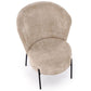 Armchair Hezar, beige, steel/polyester/wood, H85x79x70cm, seat height 45cm