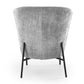 Armchair Hezar, grey, steel/polyester/wood, H85x79x70cm, seat height 45cm