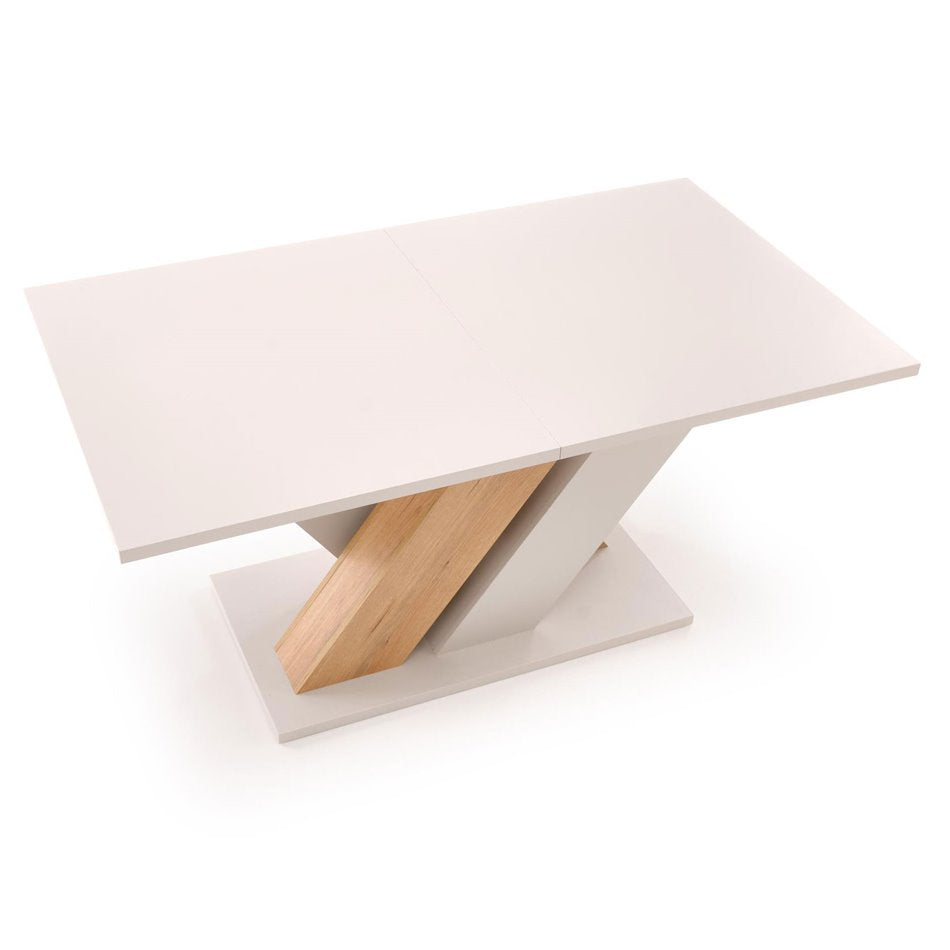 Extendable Dining Table – Cremona Oak & Cream Modern Design
