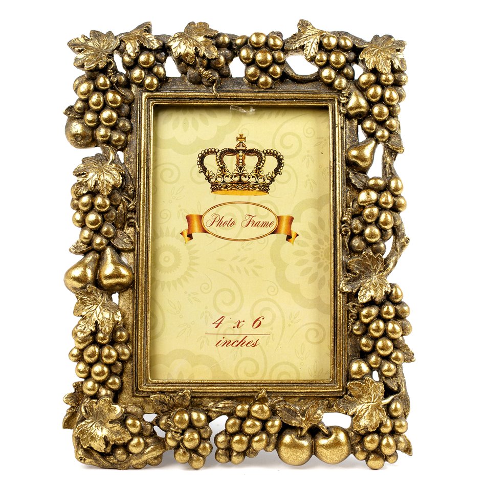 Photo frame Harmony, gold color, 10x15cm photograph, H22.5x17.5x11.5cm