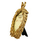 Photo frame Peacocks, gold color, 10x15cm photograph, H24.2x14.7x2.2cm