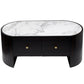 Sintered Stone Coffee Table – Oak Veneer & MDF Modern Design