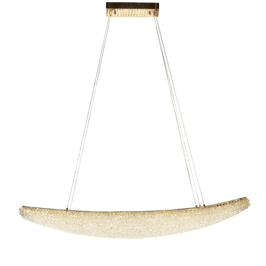 Pendant lamp Kallaiso, gold/champagne color, H30-150x120x20cm, LED 38W, 3000K/4000K/6000K